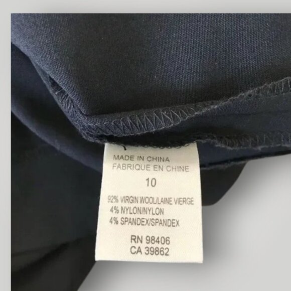 Theory Ansel Women’s 10 Black Virgin Wool Pencil Skirt Work Office Career Sleek - Picture 8 of 8